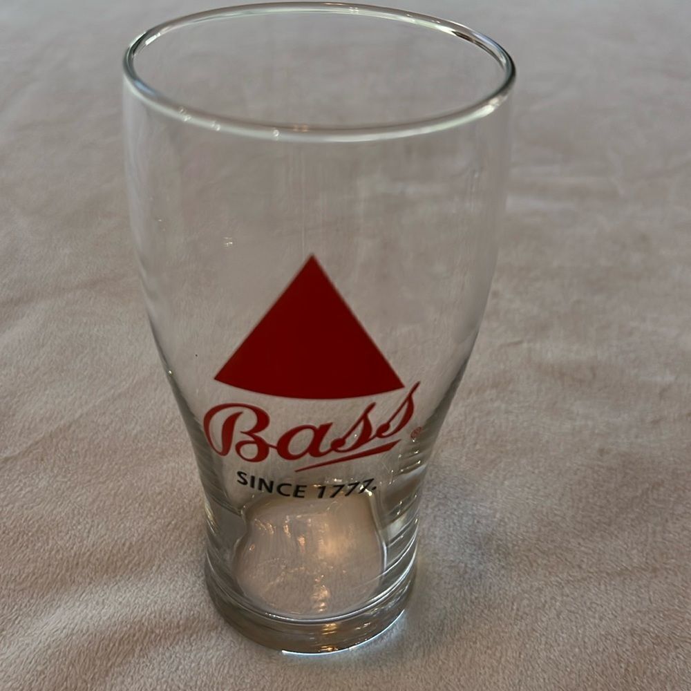 Bass Ale Beer Glass 5 3/4 Inches Tall 3 Inches Round 16 Oz Or Pint Since 1777